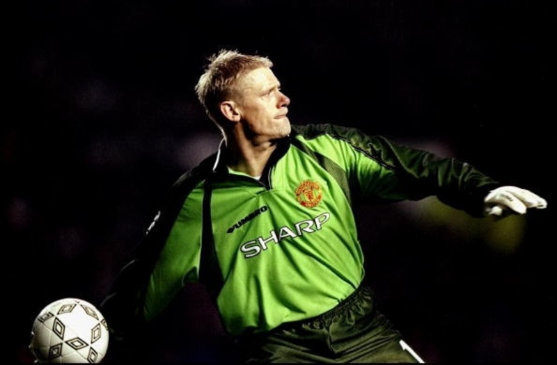 Hình ảnh Peter Schmeichel trong màu áo đội tuyển MU